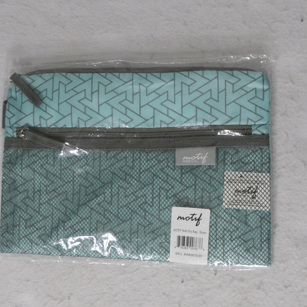 Motif Medical Unisex Wet/Dry Bag OS Teal Green Travel Waterproof Baby‎ Gear Mesh